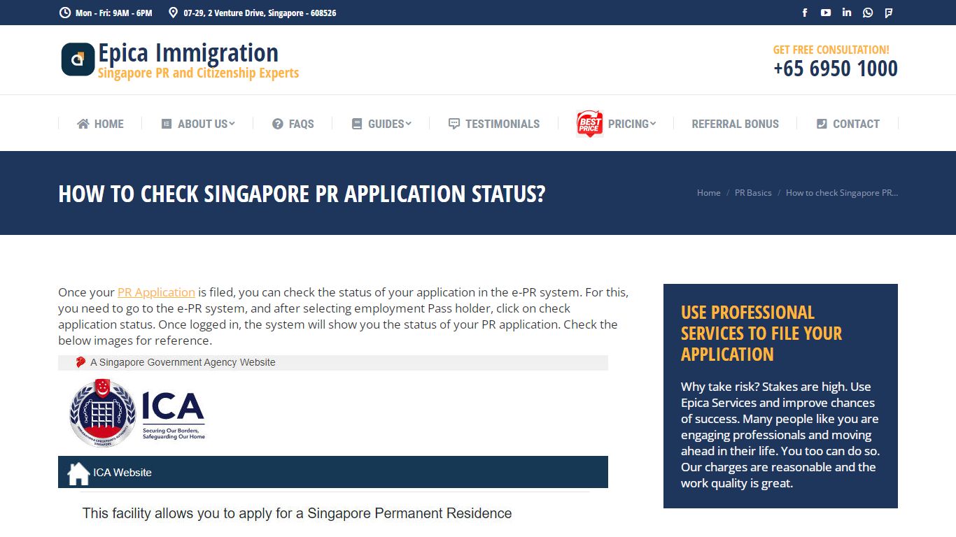 How to check Singapore PR application status? - Epica Immigration